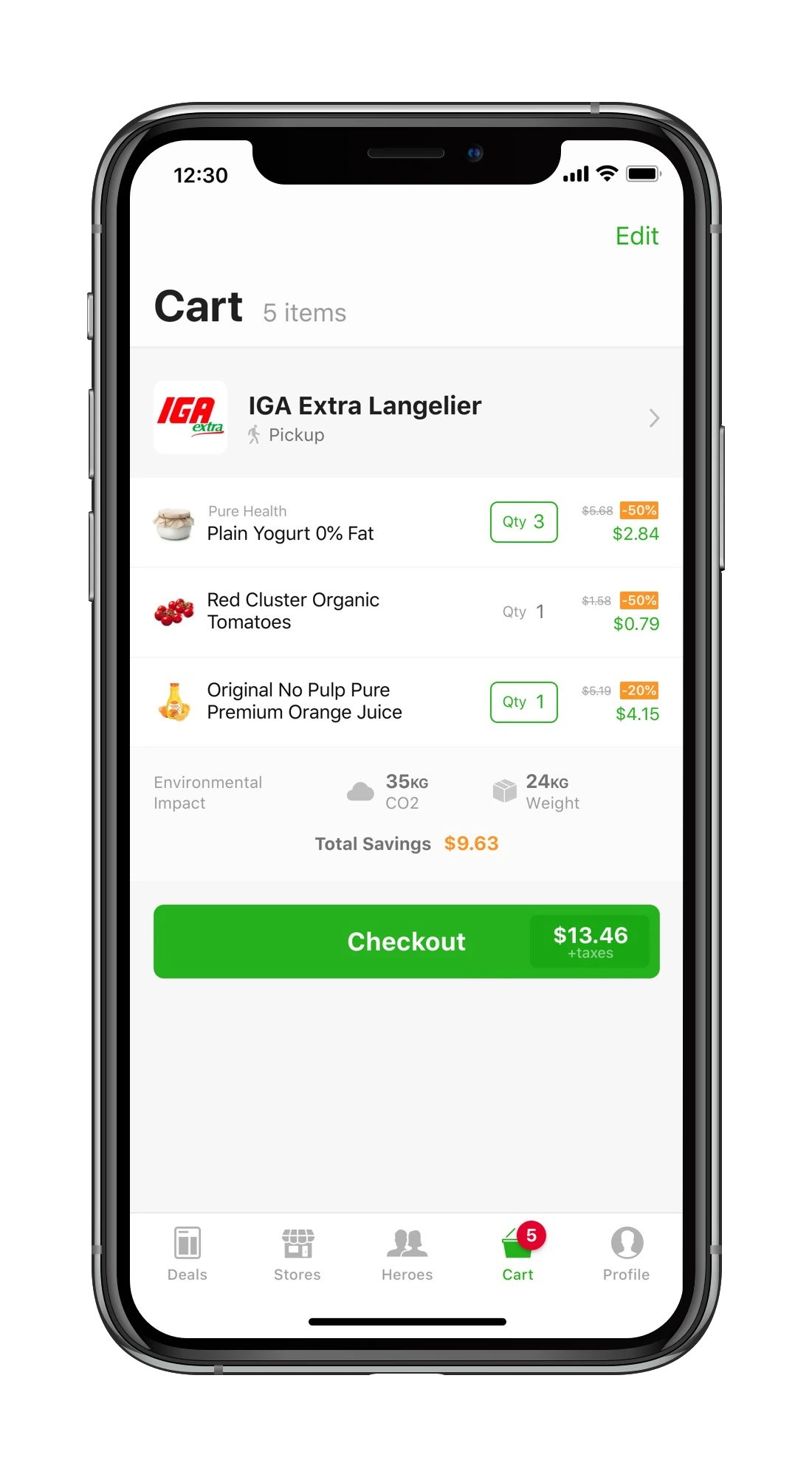 FoodHero app screenshot