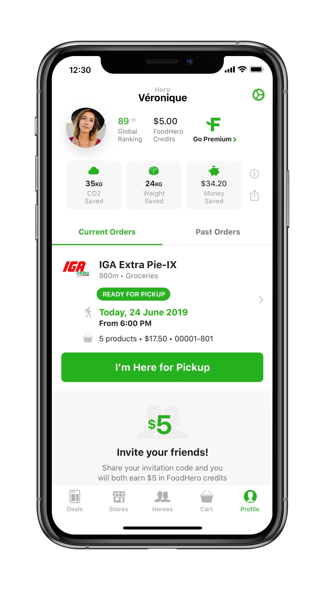 FoodHero app screenshot